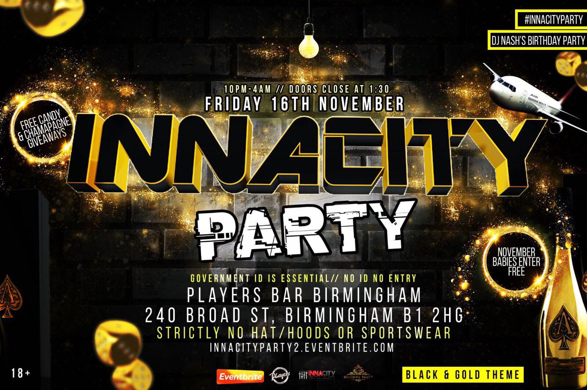InnaCityNash's tweet photo. Tonight All Roads Lead To #innacityParty 🥳
♣️Black & Gold Theme
📸Photography & Videography
💃🏾Red Carpet Entrance
🕴🏾November Babies Come Free
Group Deals Available - Get Your Tickets Now 📲
https://t.co/SUJyii6z3E https://t.co/jUkcHnlbY0