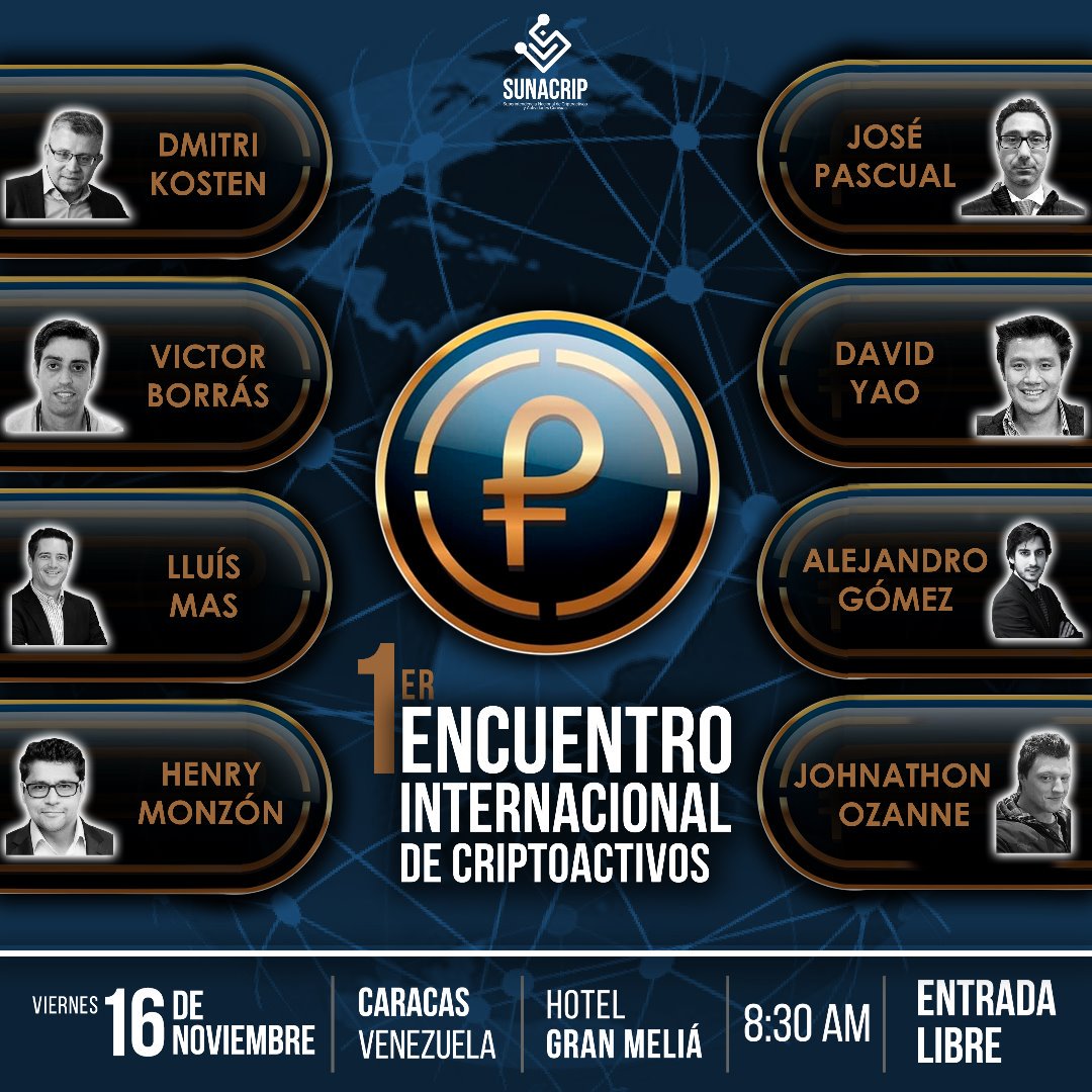 minecofinanzas's tweet photo. #EnDesarrollo |  Inicia el #1erEncuentroInternacionaldeCriptoactivos desde el Hotel Meliá Caracas.  ¡Asiste y Participa! https://t.co/Z4eE2X5tGh