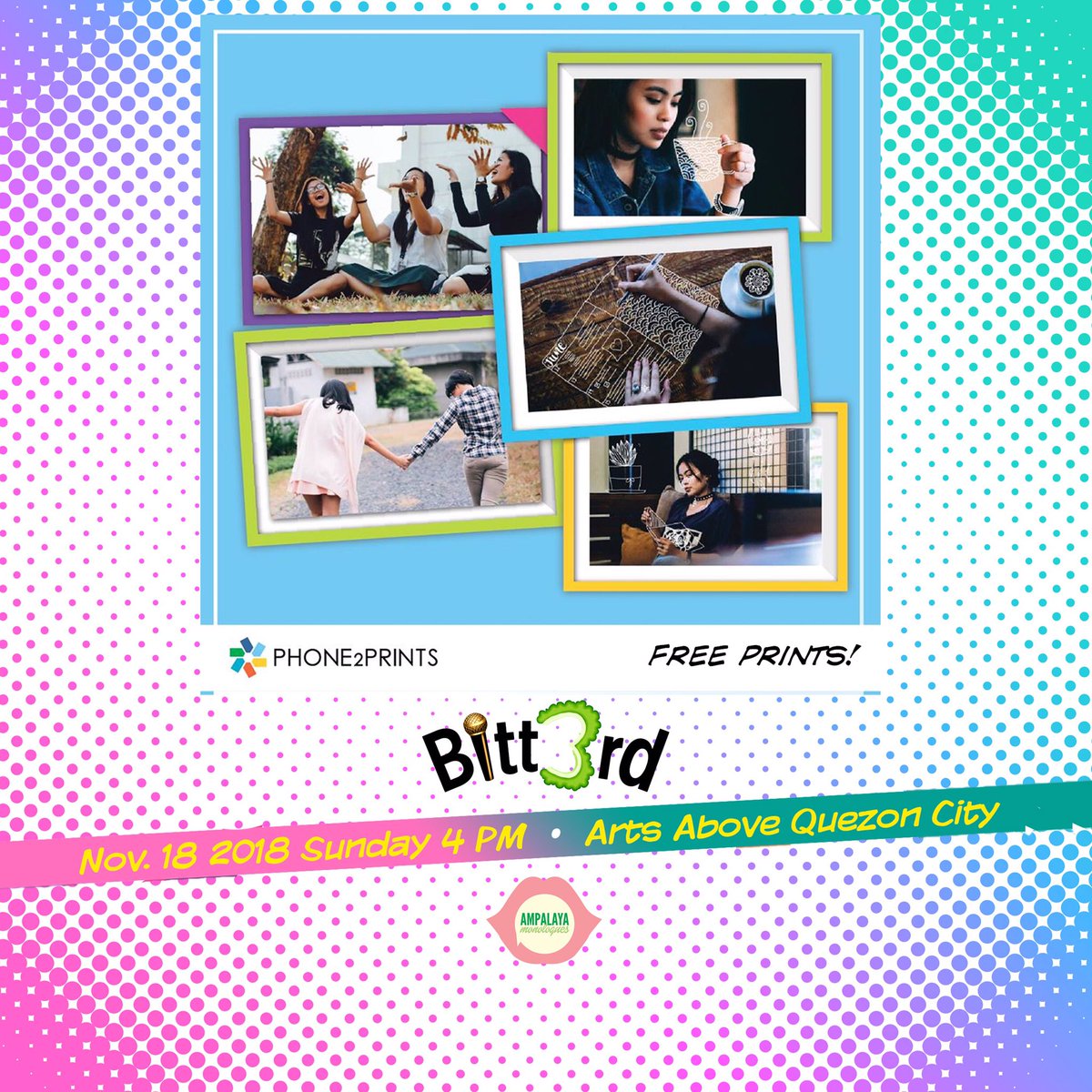 ampalayamnlgs's tweet photo. Thank you to our sponsor #Phone2Prints! Visit them on facebook: https://t.co/qxQyZgBHGf #Bitt3rd https://t.co/1wQ7wgHlCx