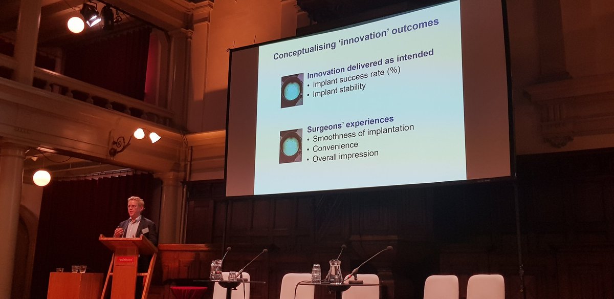 GilliesKatie's tweet photo. .@bgmain1 from @CSR_Bris proposing that we may need core outcome sets for early stage innovative surgical procedures. Innovation outcomes are being identified and reported in the literature but the heterogeneity is significant #COMETVII https://t.co/rA5abT7NQF