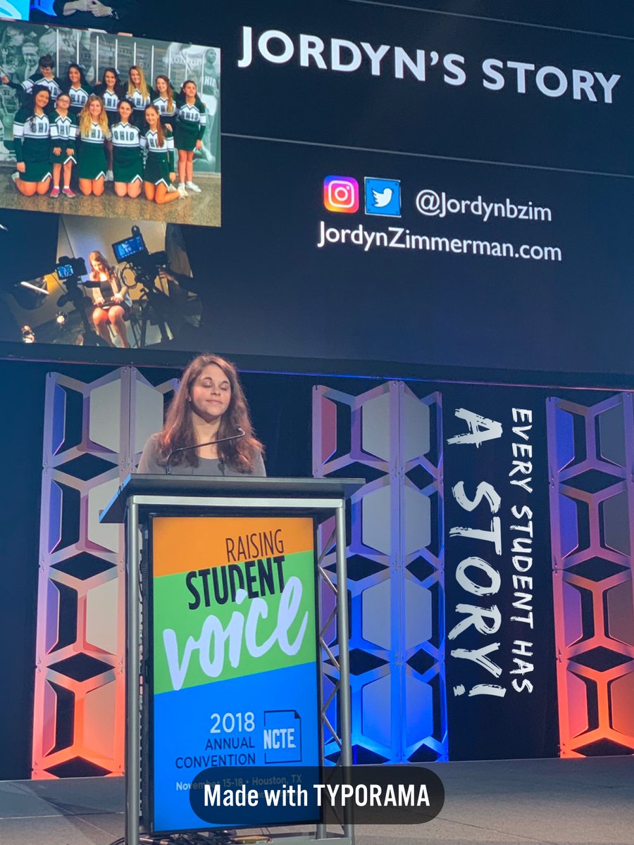 Quinlan_Shawn's tweet photo. “Every student as a story.” Thank you for sharing yours, @jordynbzim #NCTE18 https://t.co/SNWzyuOFM2