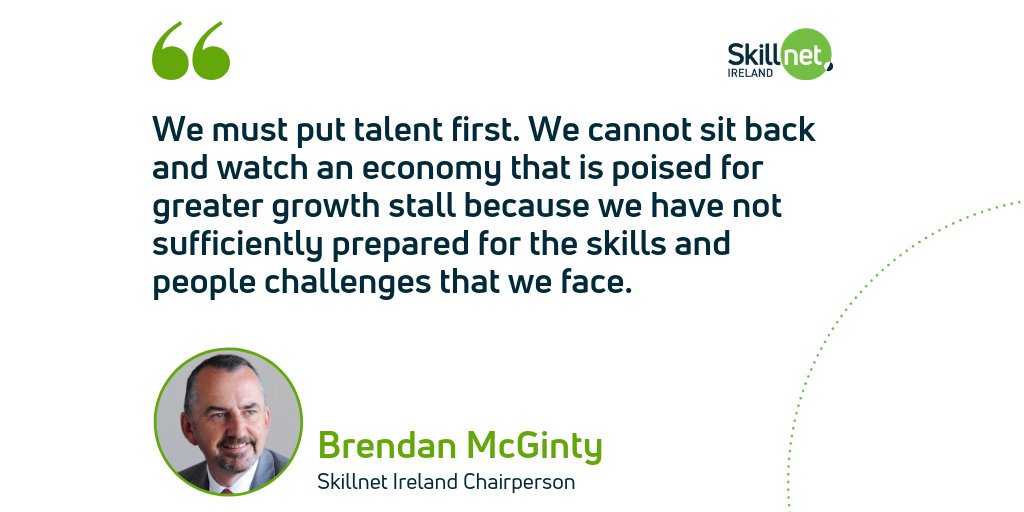 SkillnetIreland's tweet image. "We must put talent first" #SkillnetIreland Chairperson @McGintyBrendan presented to the Joint @OireachtasNews Committee (JOC) on Education and Skills yesterday. Watch the full session here: bit.ly/SNI-Oireachtas