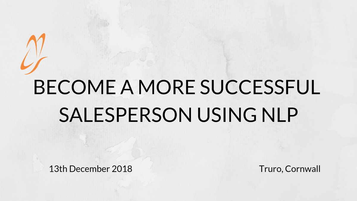 Do you want to become a more successful #salesperson using #NLP?
You've worked hard to grow your business but you are struggling to sell more. You can be confident in selling your product &amp; we can help you.
Book your space now.

buff.ly/2Bbl2pb