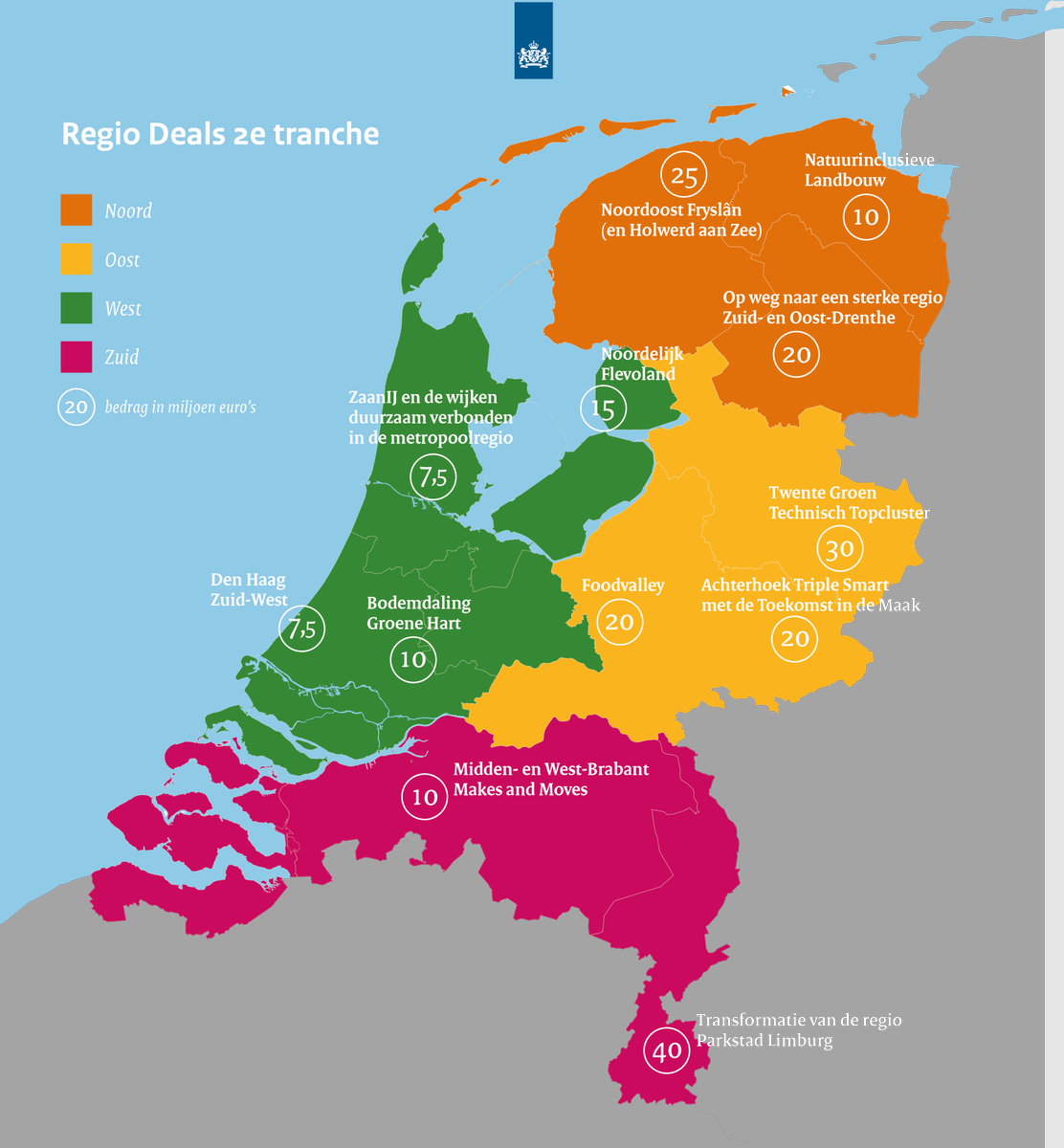 In beeld: Dit zijn de projecten die een Regio Deal sluiten. #regiodeal #krachtvanderegio rijksoverheid.nl/actueel/nieuws…