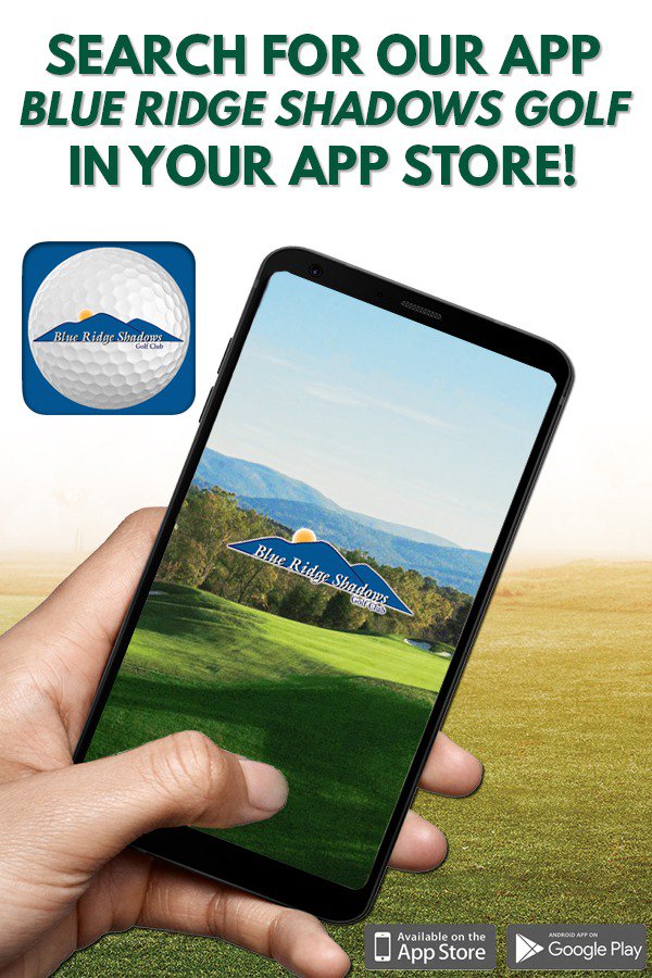 BlueRidgeShadow's tweet photo. Check out our BRAND NEW mobile app! Available in Google Play and Apple iTunes stores. Download here and receive $5 off your next round automatically: https://t.co/DdueWDpOre #BlueRidgeShadows #StayConnected ๐ฑ https://t.co/HutcxehzsC
