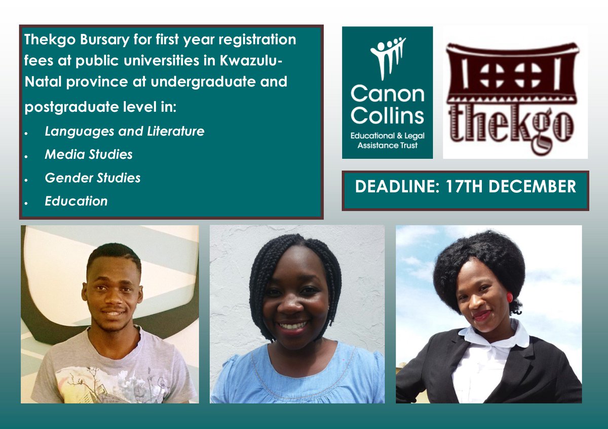 Apply for a Thekgo Bursary by 17th December! canoncollins.org.uk/apply/scholars…