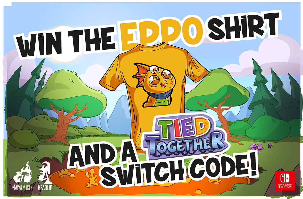 HeadupGames's tweet image. Do you need this? The super cute EPPO shirt and a #NintendoSwitch code for you and your friends to join the ultimative #TiedTogether experience! RT and follow for your chance to become the lucky winner!