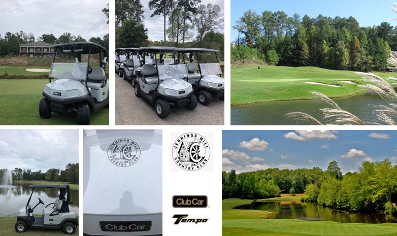 clubcar's tweet photo. Wish you were here!  The Oconee County families who make Jennings Mill Country Club a home away from home are now cruising their 18-hole course in new #ClubCar #TempoConnect cars.  https://t.co/2wXvCpQFZC https://t.co/73pQeiQEsU