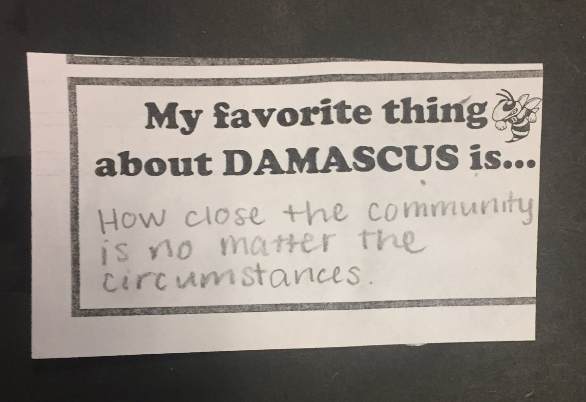 mckenzmorgan's tweet photo. Not all news is negative and we’re showcasing that at tonight’s Playoff game against Oakdale! For the body of our “Newspaper” we’ve let our students write the story... 🐝 #UnitedWeStand https://t.co/77o6Z1QIco
