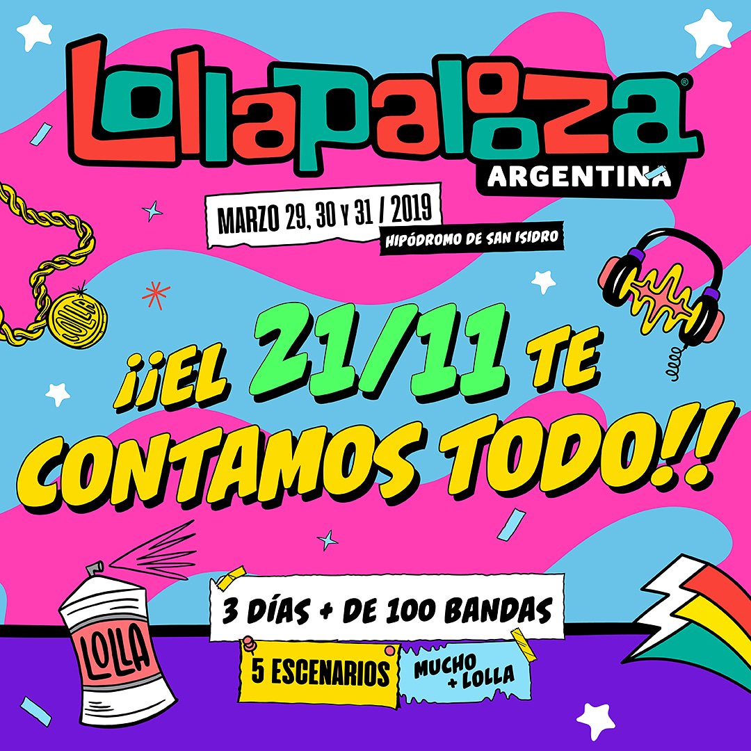 ¡Hay fecha, señores!
El miércoles que viene sabremos quiénes van a tocar en el próximo <a href="/lollapaloozaar/">Lollapalooza Argentina</a> 

Conseguí los últimos tickets en #Preventa4 a través de lollapaloozaar.com/tickets 🎫