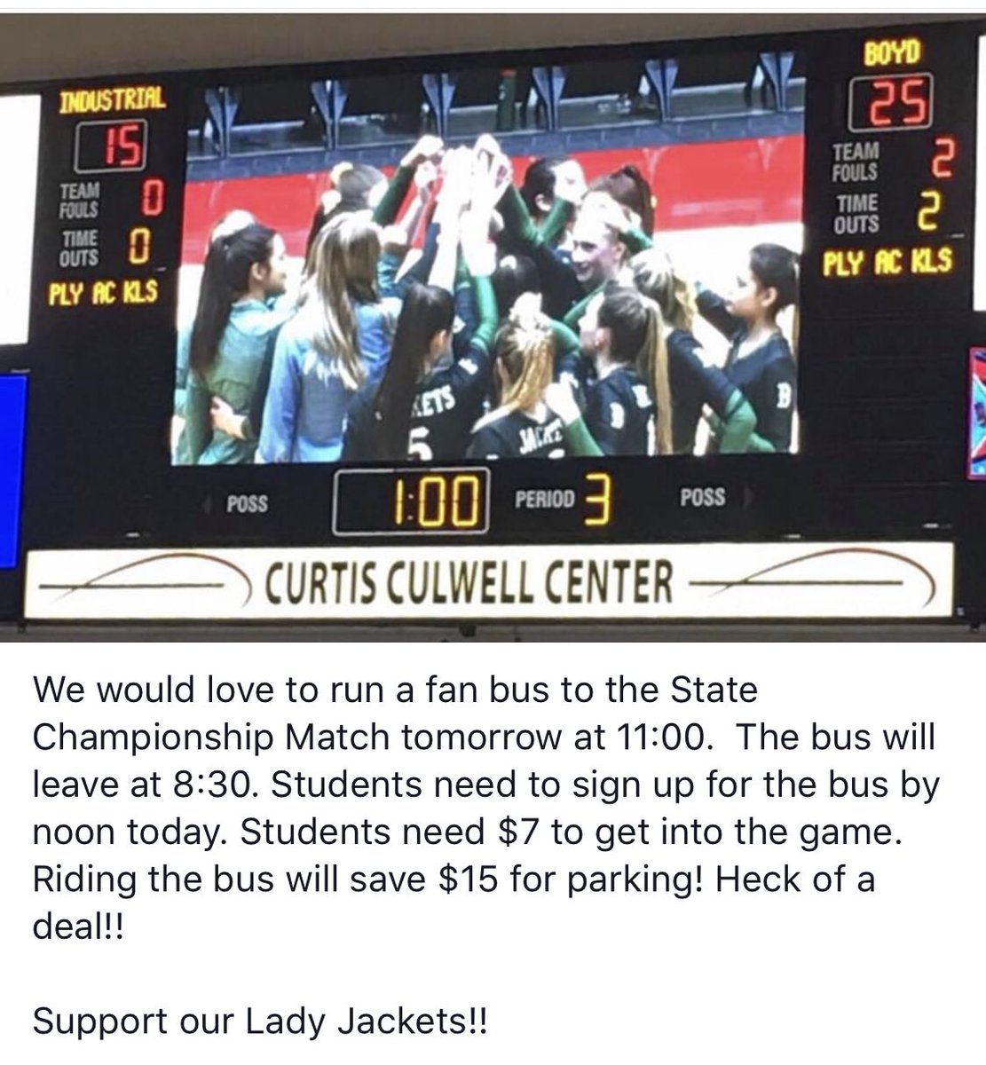 Please come support these ladies tomorrow at 11:00 am!!! We need a LOUD Cheering section!!!
