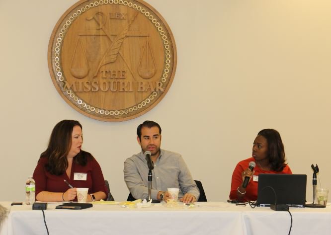 MOBarYLS's tweet photo. YLS Council met this morning at The Missouri Bar Center. Special thanks to @MoBarPresident @mocountrylawyer for the visit! Learn how you can get involved in YLS at https://t.co/XR79MYeW8p, or speak with one of us at today's Fall Committee Meetings! #MOBarFall #NewMOLawyers https://t.co/AEQZbVOvhy