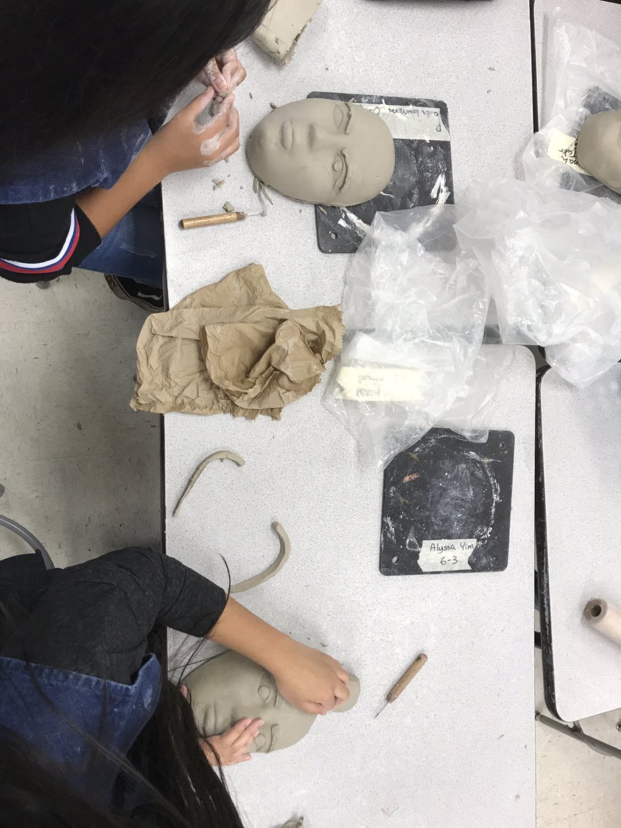 JSAthleticsD93's tweet photo. 6th graders working hard to make clay warriors this morning. It was awesome to see their creativity and perseverance! #jsjayhawkway https://t.co/8HgnQgGkII