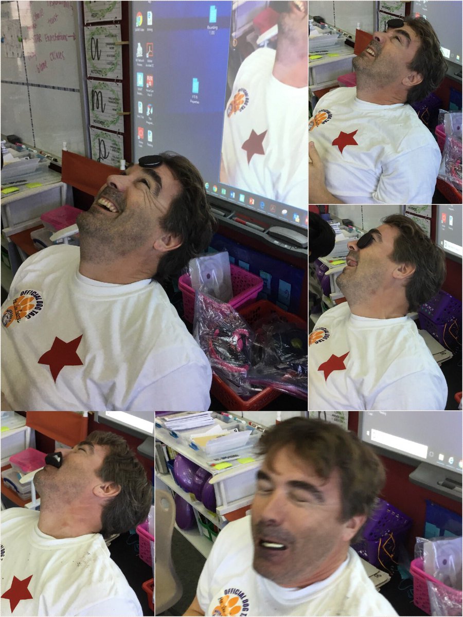 WE had a Watch D.O.G.S. guest today! He accepted our Oreo cookie challenge! We cheered <a href="/Wolfe_dad/">Wolfe Elementary Dad</a>  on to victory! 🏆 #WEinKaty