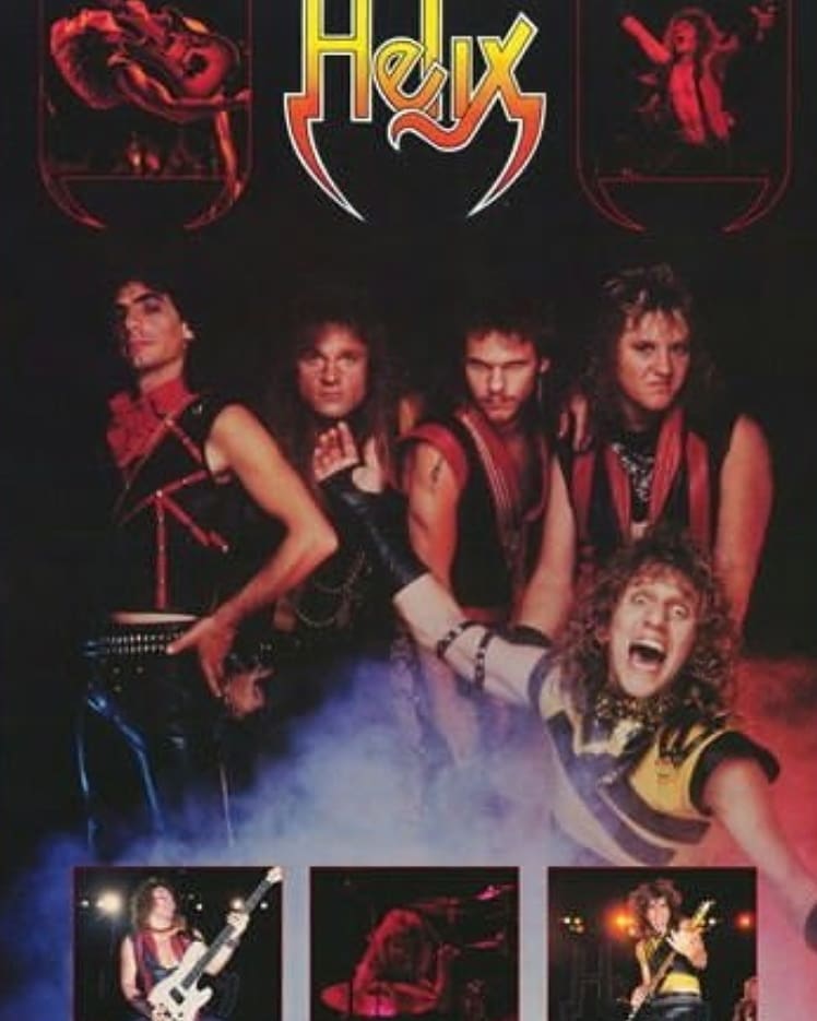 RisingRockEMP's tweet photo. HELIX -Walkin' The Razor's Edge 1984 promo - #helix #hardrock #helixband #heavyMetal #glammetal #BrianVollmer #paulhackman https://t.co/thAkAlEsoi