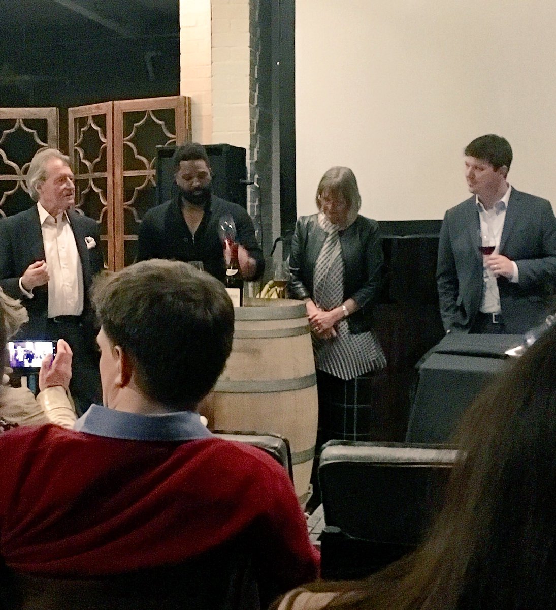 NickOrwell's tweet photo. Incredible night at @robersonwine for the UK Somm 3 premiere.  Such a privilege to watch the movie in the same room as Steven Spurrier and Jancis Robinson - two of the friendliest people I’ve ever met!  👍🏻🙏🏻🍷 https://t.co/cjEVunCFcJ