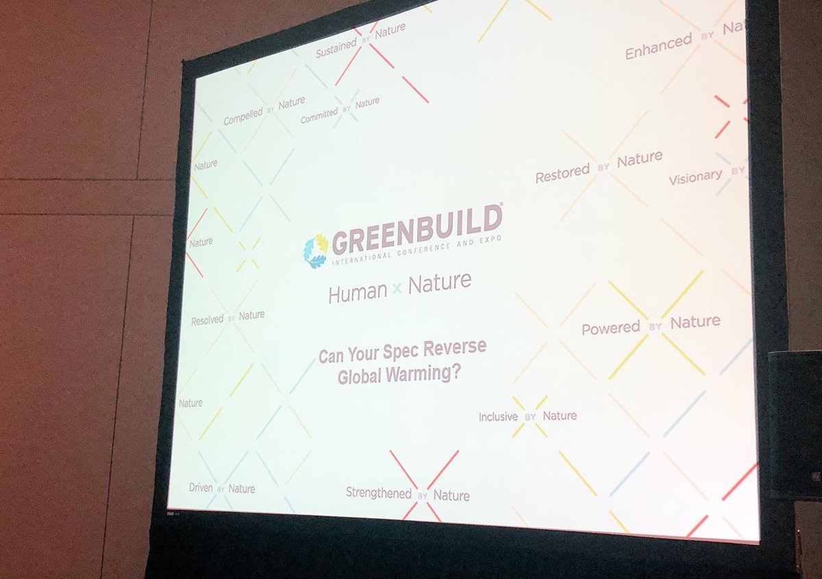 Can your spec reverse global warming? We’re intrigued. And if you’re not at #Greenbuild18 with us, stay tuned. This session will be available as a CEU with The Continuing Architect.
