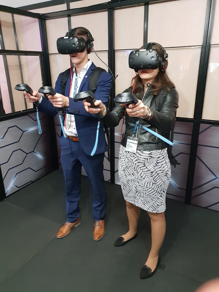 AiSolve's tweet photo. We've enjoyed taking #WePlayVR and our new multiplayer #StarDefence to opposite sides of the world for both the #retail and #FEC market at #Mapic18 and #IAAPA18. Plus we've had some amazing reactions from people of all ages, experiencing it for the first or even multiple times. https://t.co/44Yv8nsxYs