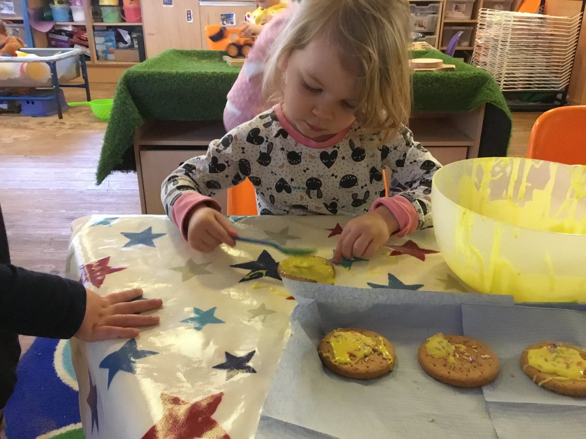 FirstStepsTweet's tweet photo. Some of our children have been decorating biscuits in their pyjamas and some of them have been shaking buckets in their pyjamas and raising funds for #childreninneed2018 https://t.co/u6DVXWTbty
