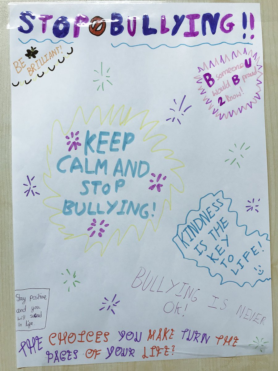Giraffe and Zebra class have been working hard to combat bullying this week! Check out our posters! 💪🏼 #antibullyingweek2018 #bekind #KindnessMatters <a href="/sandylaneyr5/">Sandy Lane Year 5</a> <a href="/sandylaneBF/">Sandy Lane School</a>