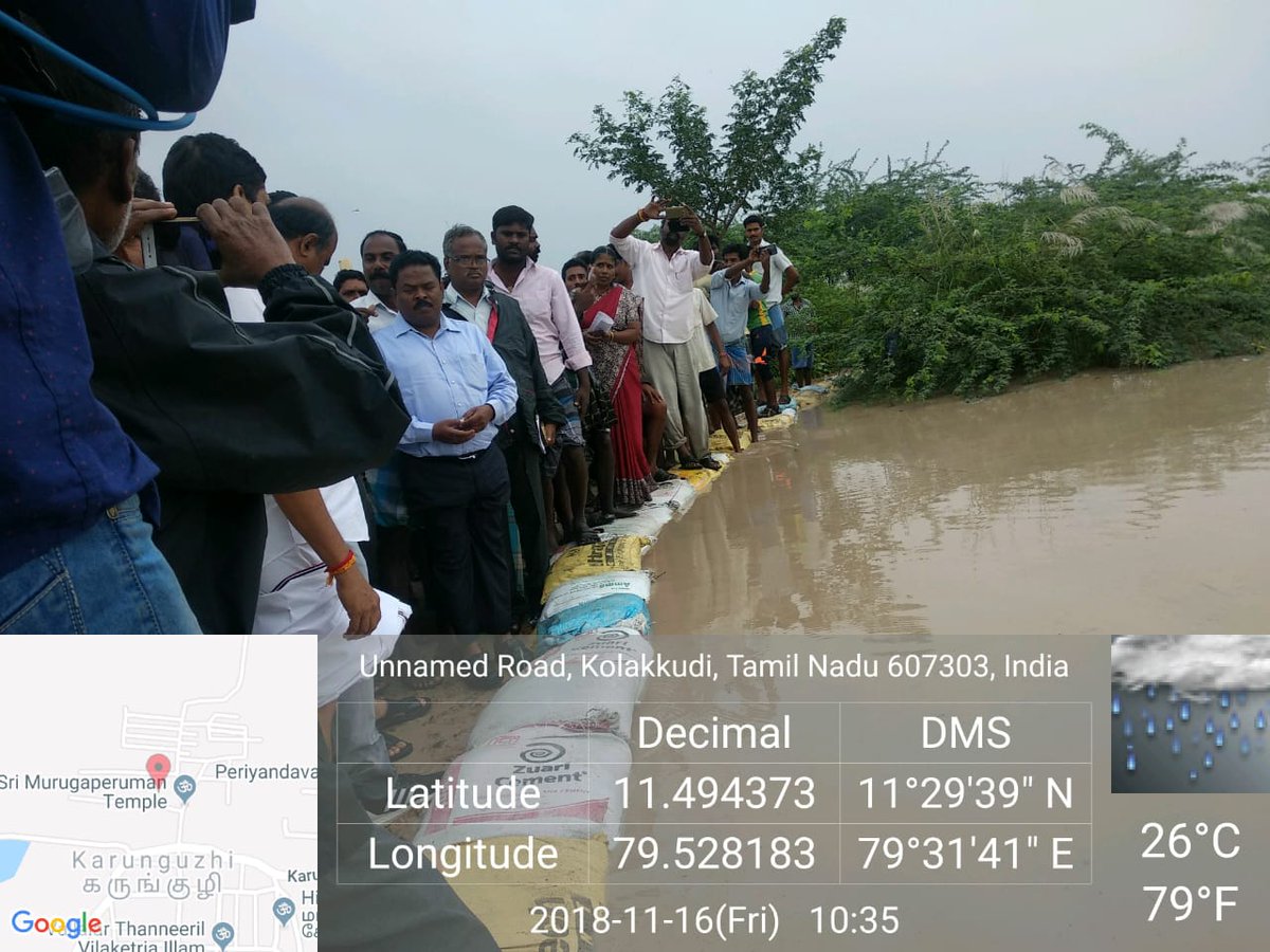 tnsdma's tweet photo. Collective disaster response taken by Govt. along with local workers as disaster response team in Kollakudi #Cuddalore.  #GajaCycloneUpdates #GajaCyclone #GajaTnsdmaResponse kudos! let us encourage #Retweet Effect of cyclone in pic 1, After the action took in pic 2,3,4 https://t.co/pajMvnPJKW