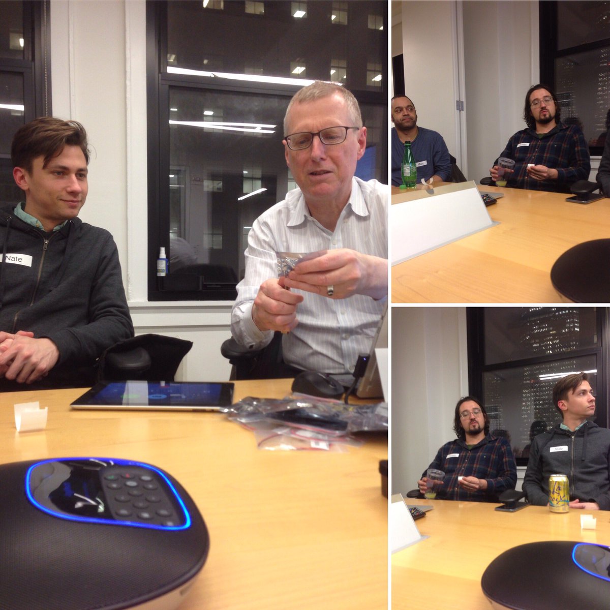 WeRadiateNY's tweet photo. Thanks @teralytic for hosting the monthly @thethingsnyc meeting! Terry @MCCI offers #tech goodies for all those that braved the elements.

@thethingsntwrk #iot https://t.co/NRObweHNTJ