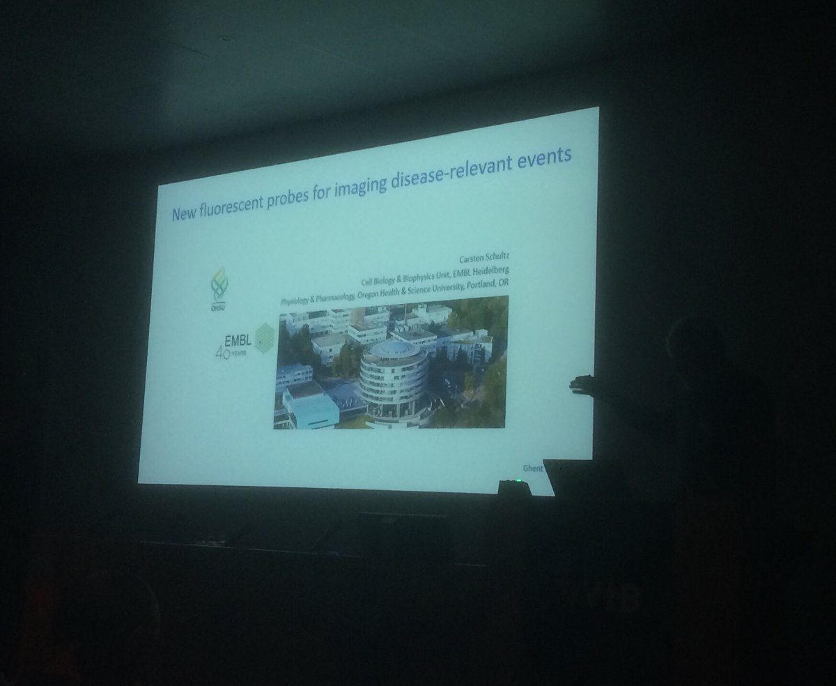 joachimgoedhart's tweet photo. #IMOB18 continues with Carsten Schultz - the oldest alumnus from the Tsien lab, i.e. pre-GFP https://t.co/YE7bfv0ygW
