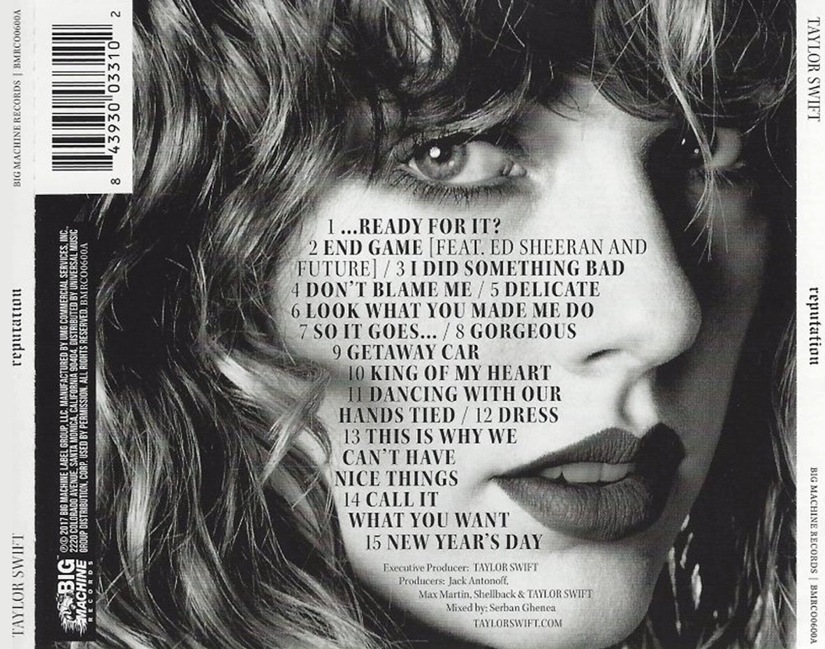 29. Reputation - Taylor Swift