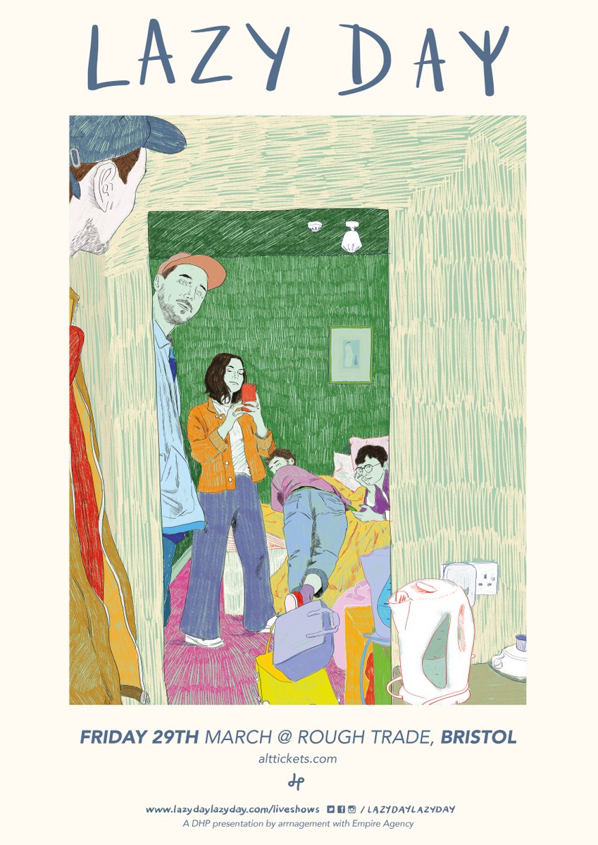 After touring with the likes of <a href="/jaysomband/">Jay Som</a> <a href="/AlexLahey/">Alex Lahey</a> and <a href="/CHILDCAREBAND/">CHILDCARE</a> we're  excited to be bringing <a href="/lazydaylazyday/">Lazy Day</a> to <a href="/RoughTrade/">Rough Trade</a> Bristol on Friday 29 March. Tickets go on sale 21 November but you can set a reminder now on the link below.

Tickets: alttickets.com/lazy-day-ticke…