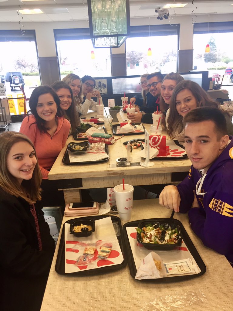 Future teachers are fueling up before the Indiana Be A Teacher Day! #scsd2