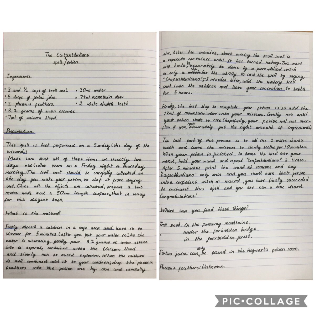 LumbertubsPri's tweet photo. Yr6 have been writing anti bullying potions. What do you think?@WarnerBrosUK @jk_rowling @Kidscape https://t.co/pHfUBlLxPa