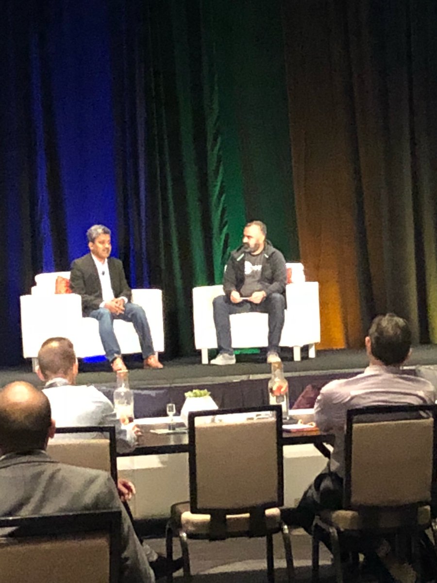 Topcoder's tweet photo. Fireside Q&amp;A with @RSIAL of @Topcoder and @raja1847, #CIO of @Wipro. #InnoSummit18 https://t.co/iN3UClry8X