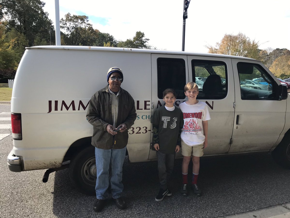 So proud of our sixth grader who worked with Mrs. Meacham to organize a coat drive that donated close to 400 coats the th Jimmie Hale Mission #hwdms