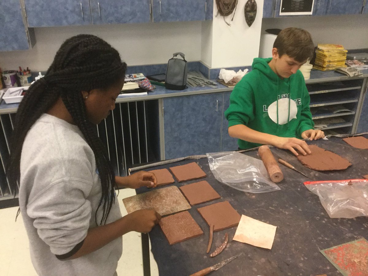 lncmsartgallery's tweet photo. 8th Grade clay slab puzzle boxes are just about finished in 8th grade Art.  The students worked hard to construct these and give them a theme.  Here is a little sneak peek of the process.  #lncpride #msart #arted #arteducation #claylessons @LNCharter #handbuilding #artofed https://t.co/DLi4QkHTaM