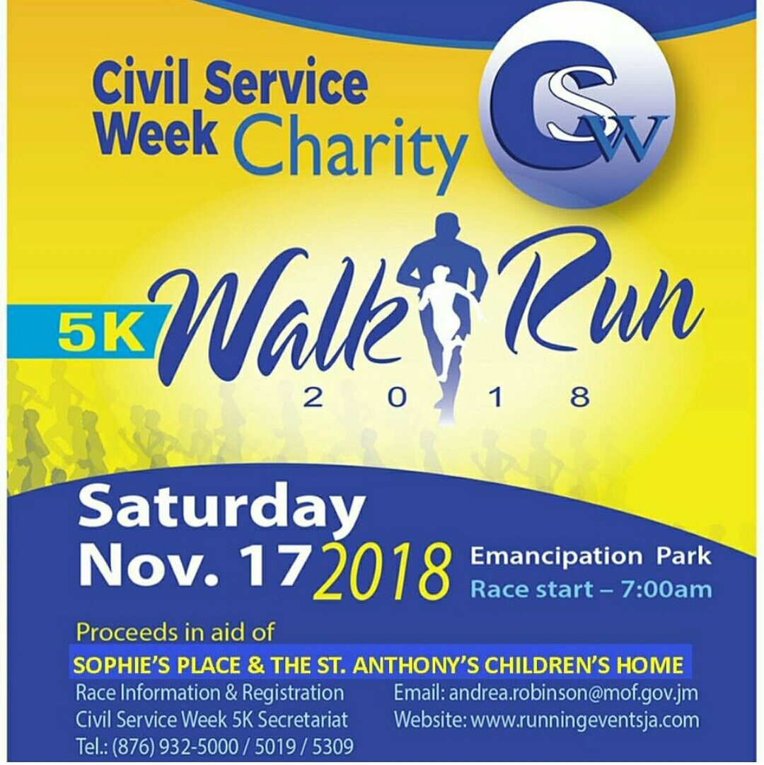 JamaicaTax's tweet photo. #NovemberAgenda we're supporting #CSW5K. Join us this Saturday and let's MOVE together for a worthy cause #SophiesPlace #StAnthonysChildrensHome @MOFJamaica @OPMJamaica @RunningEventsJa @onthegroundjm @themohgovjm @jamaica_moves @JamaicaConstab @publicsector_ja @Vision2030_Ja https://t.co/Hn5dNPv0uf