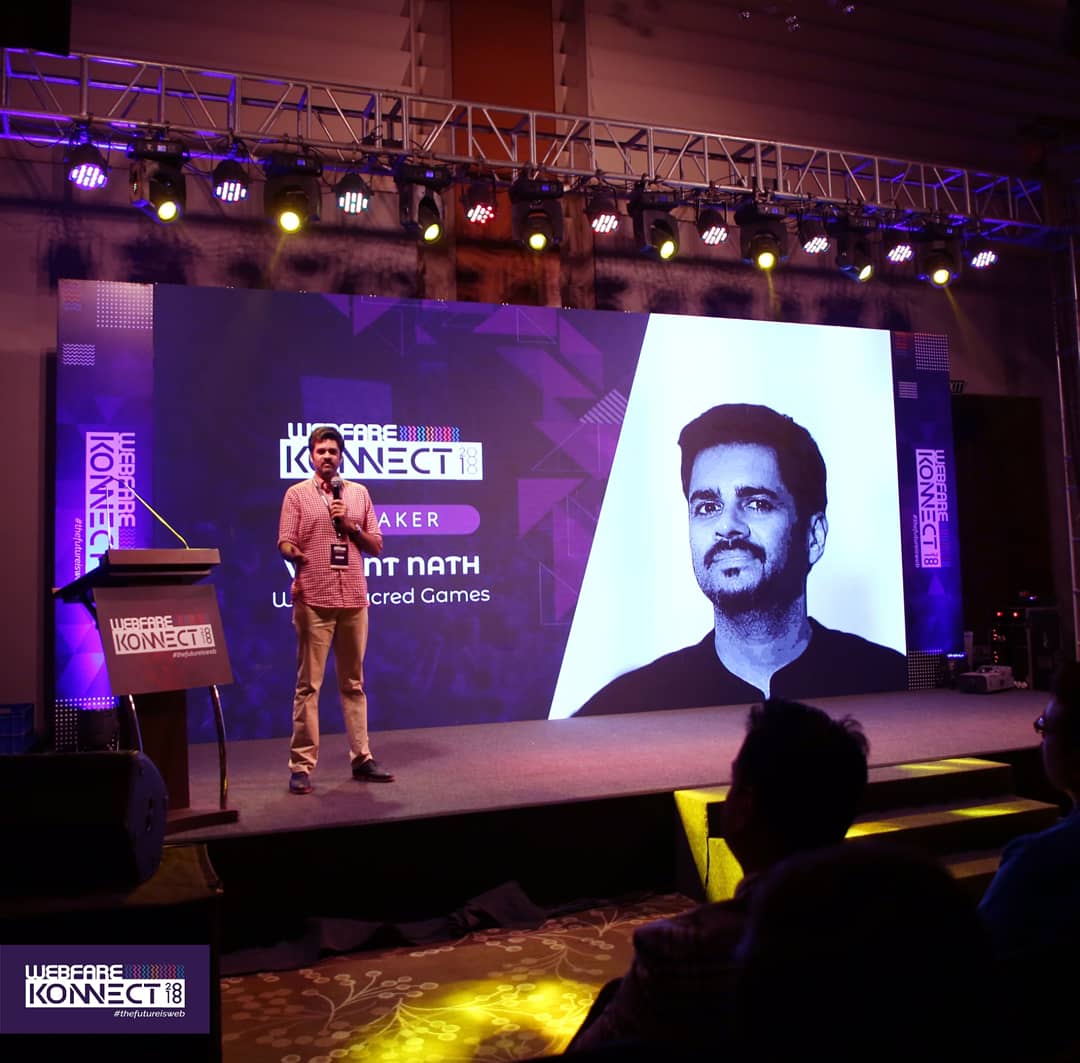 WebFareLive's tweet photo. Vasant Nath, Writer of Sacred Games, Konnected the dots and spoke about the Story Behind the Story of #SacredGames at #WebfareKonnect2018.
#YehKaunClave #CraveForConclave #KseKonnect  #कseKonnect #LevelUp #Konnect2018 #Webfare #Conclave #Conference #Summit #WFK2k18 #WebFest https://t.co/KhnuFhcTGz