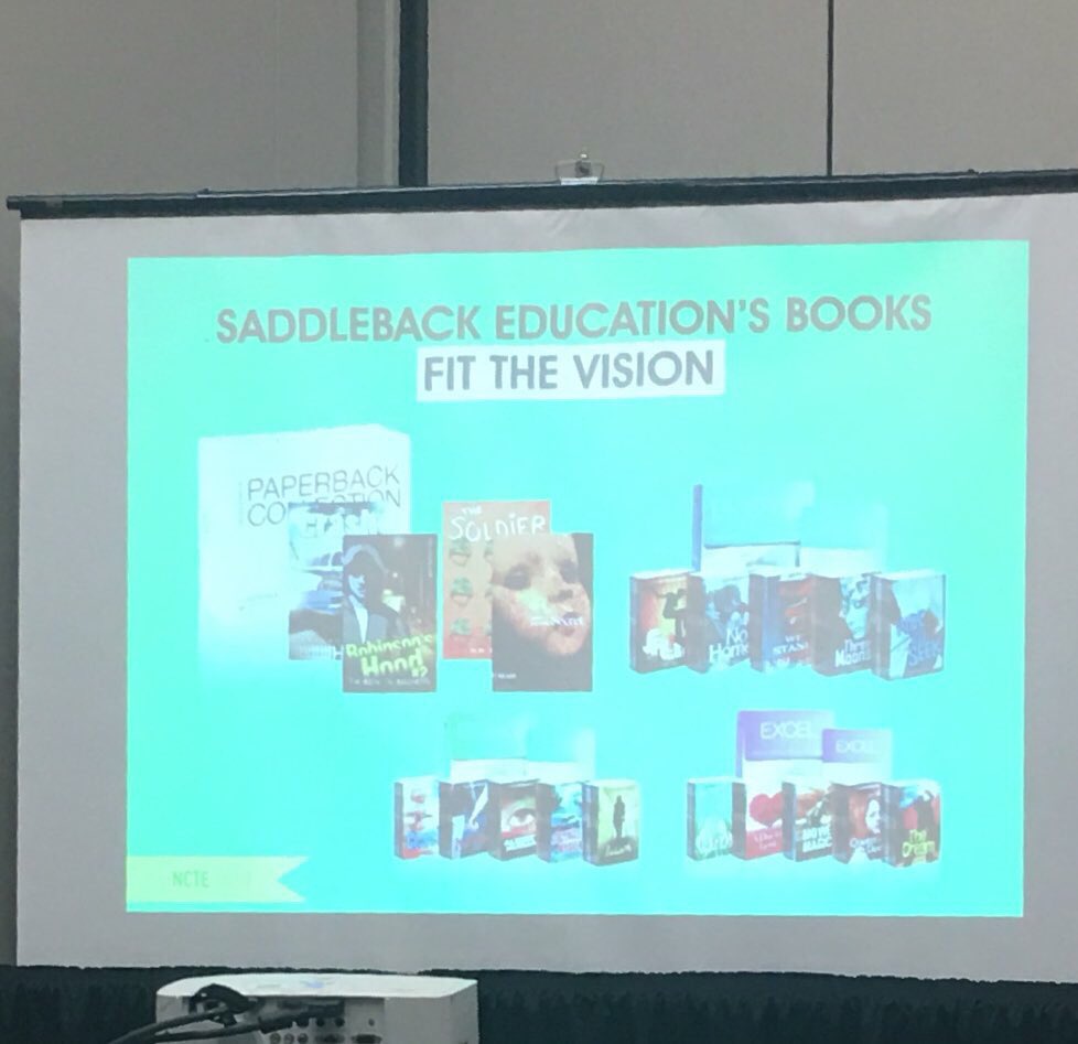 DrCarolSalva's tweet photo. LOVE the research @TeamHISD is sharing about Ss #Choice here at
#NCTE18
@CamedraJ is explaining how this large urban school district is responding to Ss reading off level.
Exactly why I love @SDLBACK https://t.co/uu5d2wfR5j