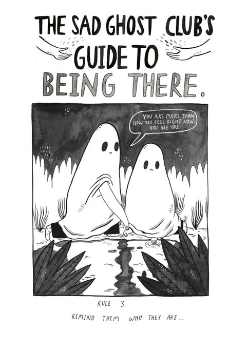 When we're struggling, we may feel like we've lost ourselves along the way. having a close pal remind us who we are can really help. Let a ghostie pal know that they're more than the way that they're feeling right now.

From our Guide To Being There - w... https://t.co/mkbwOfdVAN 