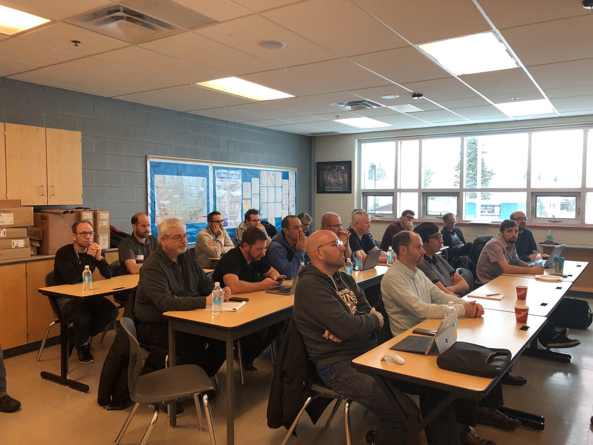 KD2dotO's tweet photo. Huge shout out to @LakeheadSchools for hosting Our 3rd and biggest IT roadshow in Thunder Bay. @davidkozera @millitrain @wemba speaking to #ITPros about #identity #management #cloud #collaboration #MachineLearning #AI and more #lifelonglearning #studentsuccess @Office365 @windows https://t.co/R806XsmBov