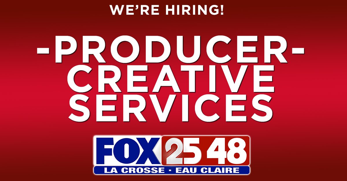 WIProudTV's tweet photo. Creatives! FOX2548 is looking for an experienced videographer-editor-motion graphics designer! If you have the skills, we want you! Apply NOW at https://t.co/Ms8ola6hhA! #broadcasting #videoproduction #creativewriting #videoeditor #motiongraphics #getyourcreativeon 🎬📸🤟 https://t.co/MTI77Lwunh