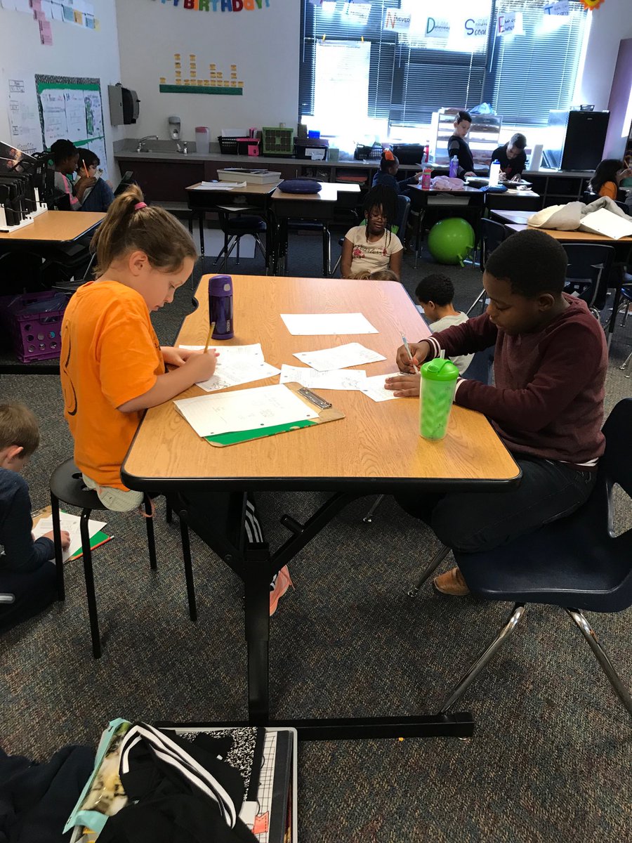 CharlesmMary's tweet photo. Solving math clues to unlock the box that Turkey Tad left for us. He said there was a prize inside!! ⁦@ElliottLearners⁩ #3rdgraderocks https://t.co/sYXDtzYpI6
