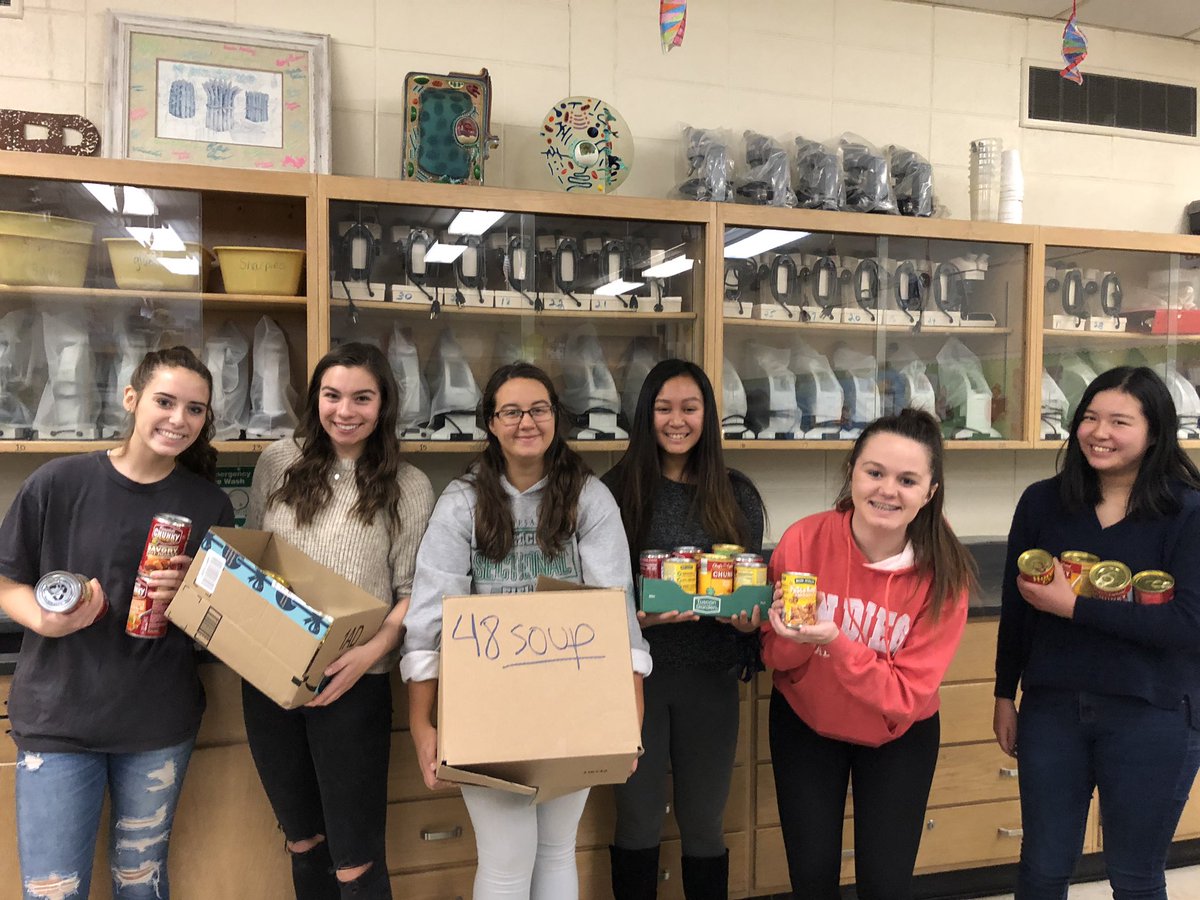 BarryLovesBio's tweet photo. Thankful for the privilege of witnessing these beautiful humans collect 7377 food items to help those not as fortunate as us. The future is bright because of students like my AP Bio kids! https://t.co/mArEwk6QTY