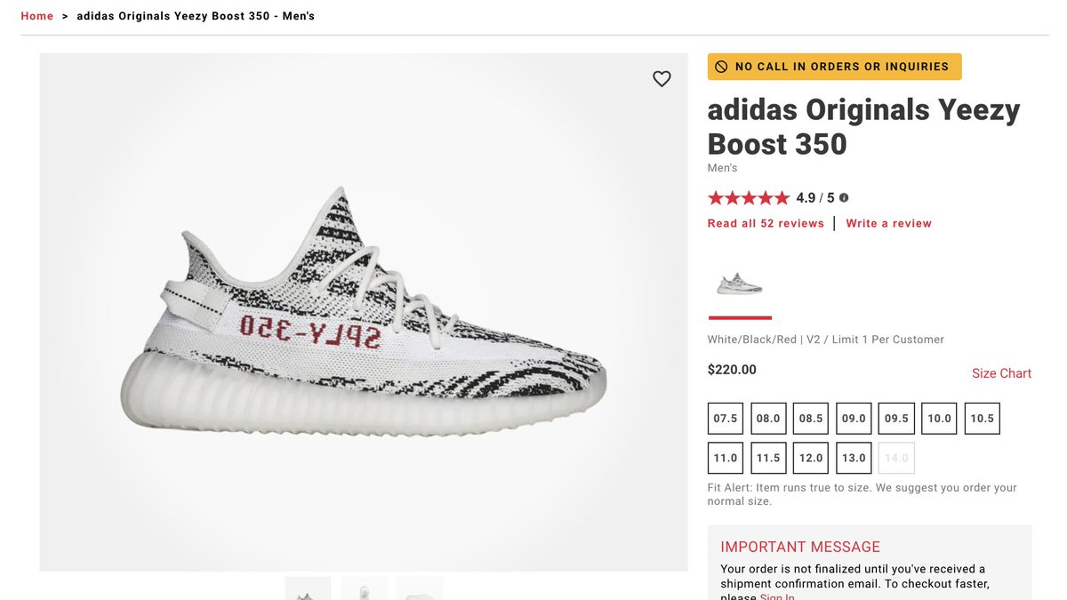 yeezy zebra footlocker