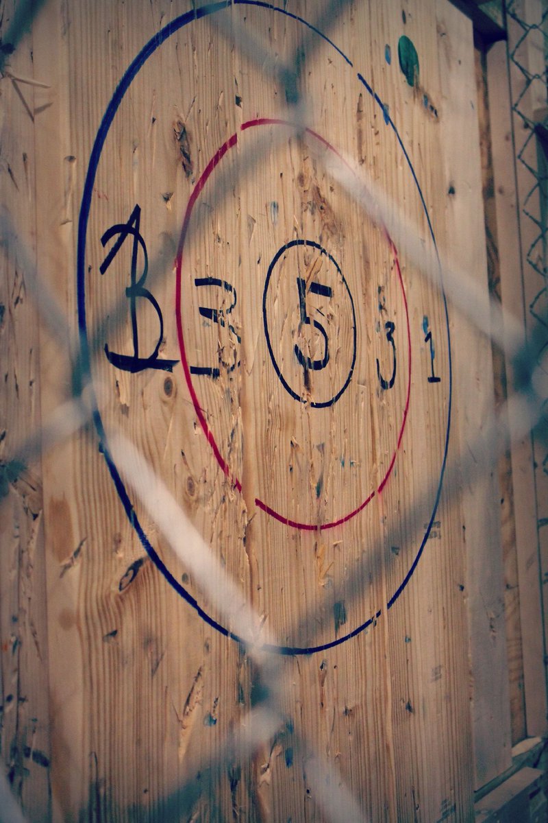 CivilAxeHSV's tweet photo. Keeping ourselves focused... #civilaxethrowing #axethrowing #huntsville #campus805 https://t.co/ZrQrW4gmnH