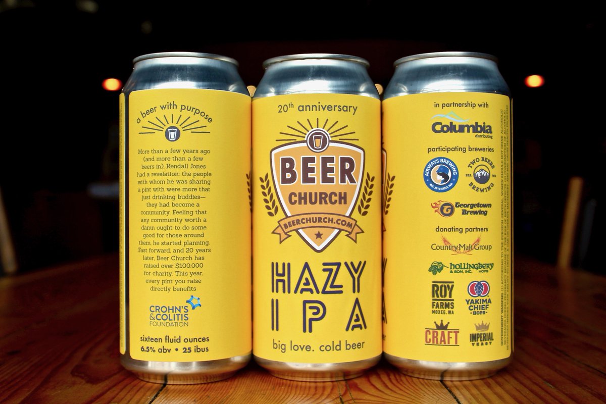 .@beer_church brings together @AirwaysBrewing, @GeorgetownBeer, and @TwoBeersBrewing for its 2018 fundraising beer, Beer Church Hazy IPA. Details:
brewpublic.com/beer-fundraise… #BeerChurch #BeerFundraising #HazyIPA #NEIPA