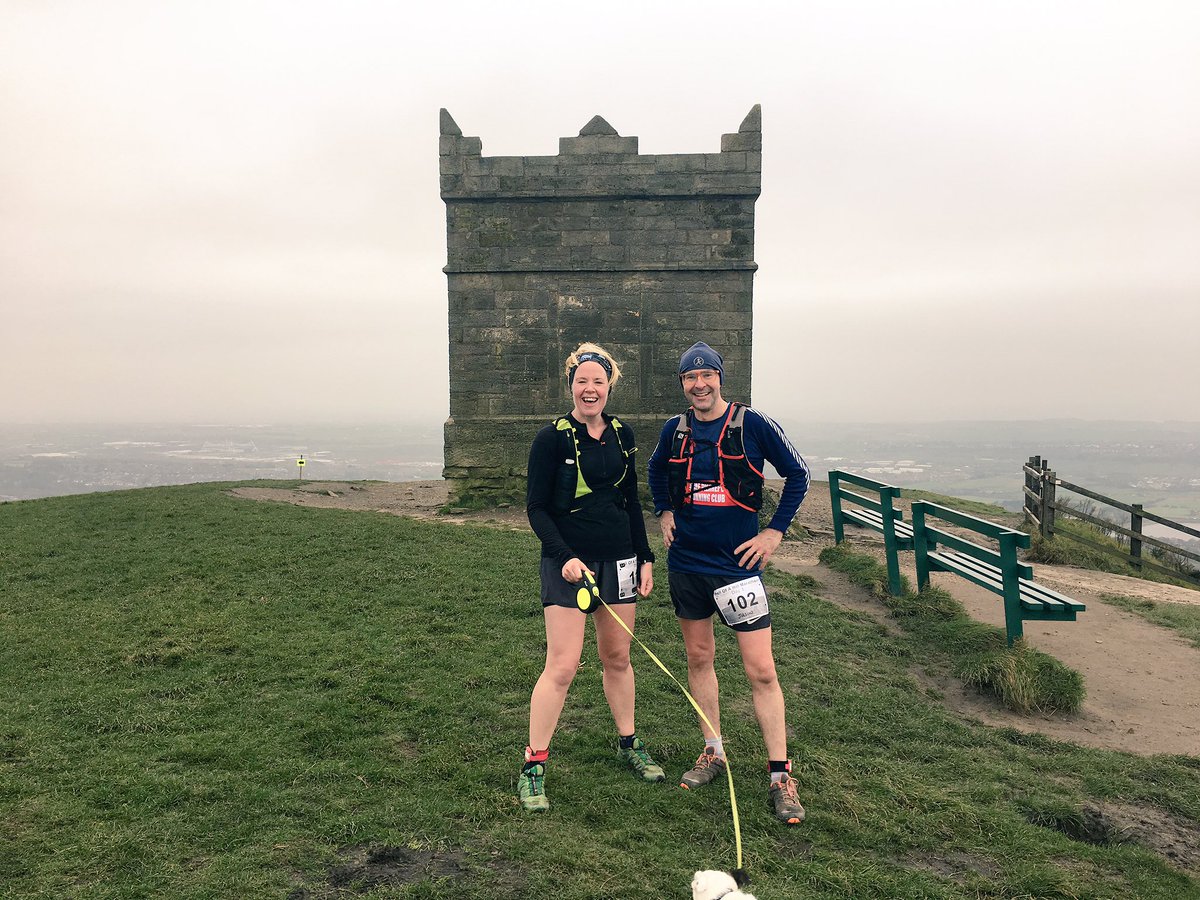 mileswithshell's tweet photo. Highlights from today: ran a rather hilly marathon (climbed the Pike 5 times); had brill company from @outrunninghills; saw Mr M & doggies en route as furry cheer squad; had the most incredible tasting beans on toast ever. Top event #Hellofahill @time2runevents #ukrunchat #runr https://t.co/39fSJqxqTS