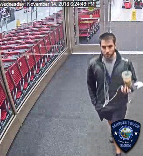 SanfordPolice's tweet photo. #CanYouIdentify 11/14/2018, at approx 6:30 pm, the suspect removed an I-Phone X from a kiosk at Target. Anyone with info regarding the identity of this suspect, please contact SPD
#CantGetAMochaFrappachinoAtTheCommissary #SayHelloToTheFuture #Jail #FromFaceIDtoBookingID https://t.co/TCq7HHZM22
