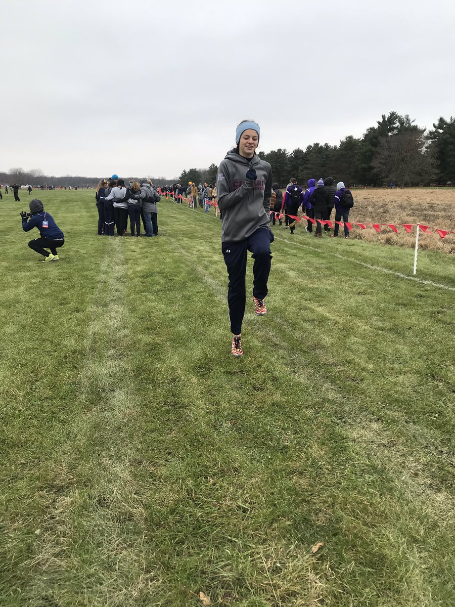 Cold, wind! Doesn’t stop Mad-dawg! We’re ready for #NAIAXC Nationals! #CougarPride #GetPaid
