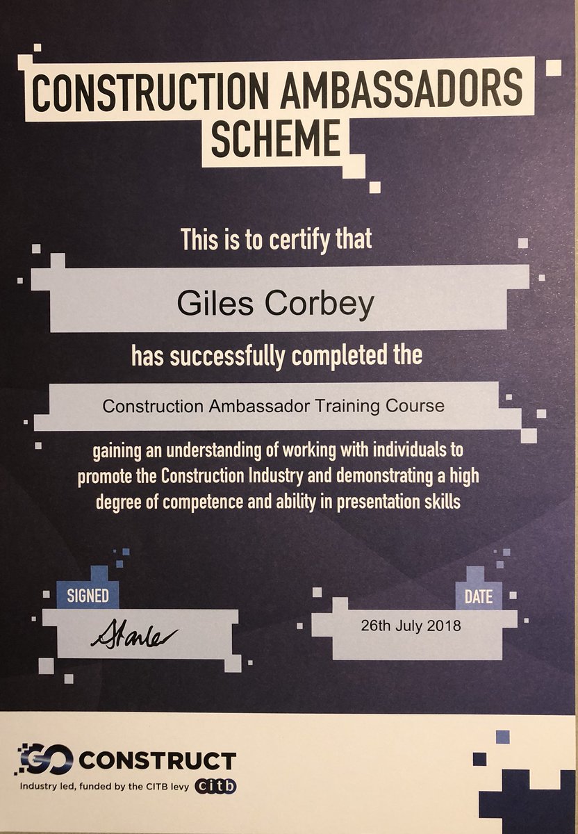 Anyone who knows me would know how much I love my job and how many people my company has trained and helped to get a start in the Construction Industry.
Now I’m looking forward to the opportunity to spread the word in our local schools to the next generation...👷🏻‍♀️👷🏻‍♂️