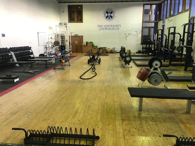 DrShaunPhillips's tweet photo. Hot on the heels of the news our MSc S &amp; C programme is now a @NSCA recognised graduate programme, the refurbishment of our S &amp; C gym is in full swing.  New equipment and a new layout to make training safer and more effective @UoE_ISPEHS https://t.co/CnYmmMz7CJ